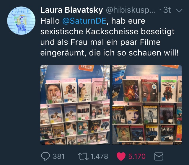 Was alles in „sexistische Kackscheisse“ und „ich als Frau“ hineininterpretiert werden kann – oder: Wann man die Twitterbenachrichtigungen ausschalten&nbsp;sollte